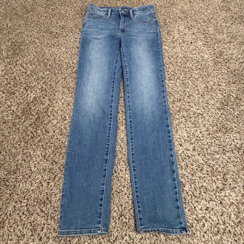 Talbots Flawless High Waist Straight Leg Jeans Medium Wash Blue Size 2 29x31